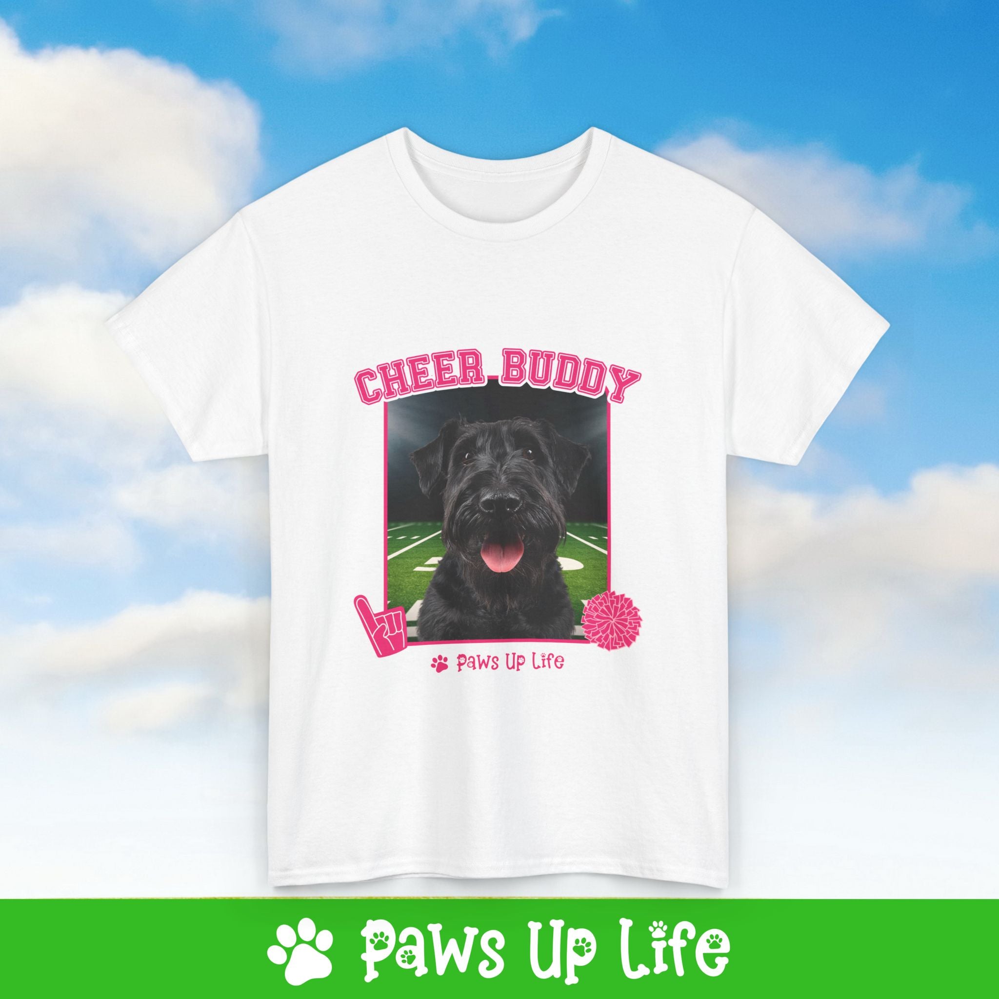 Irish Terrier Football Cheer Buddy Cheerleading Dog Tee, Shirt, Unisex Pet Lover Gift, Dog Mom Dad Tshirt, Animal Rescue Advocate, Cute Puppy Graphic Top Classic Collar | Paws Up Life, LLC