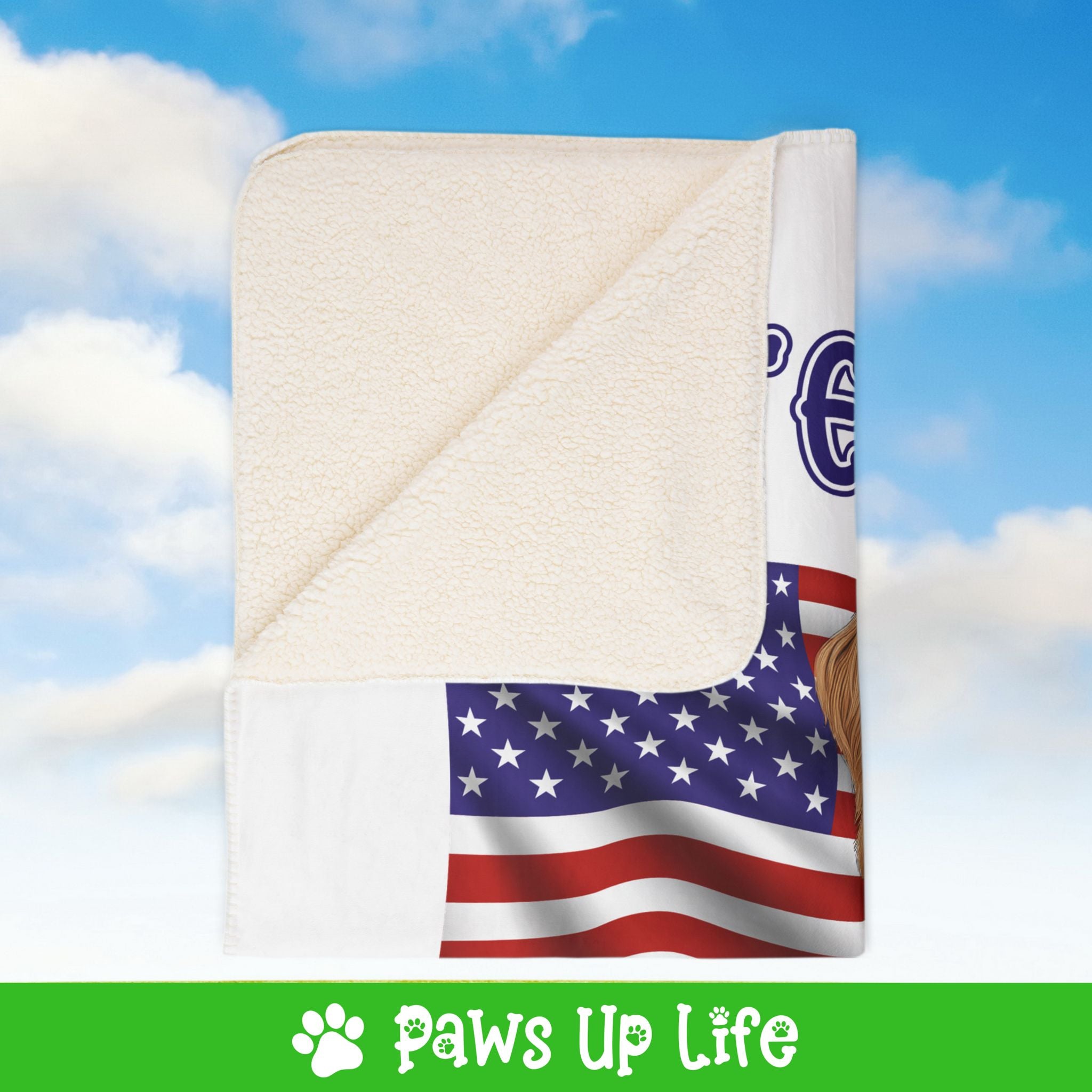 Labradoodle Dog United We Love Fleece Sherpa Blanket - Perfect for Snuggling and Cozy Napping | Paws Up Life, LLC