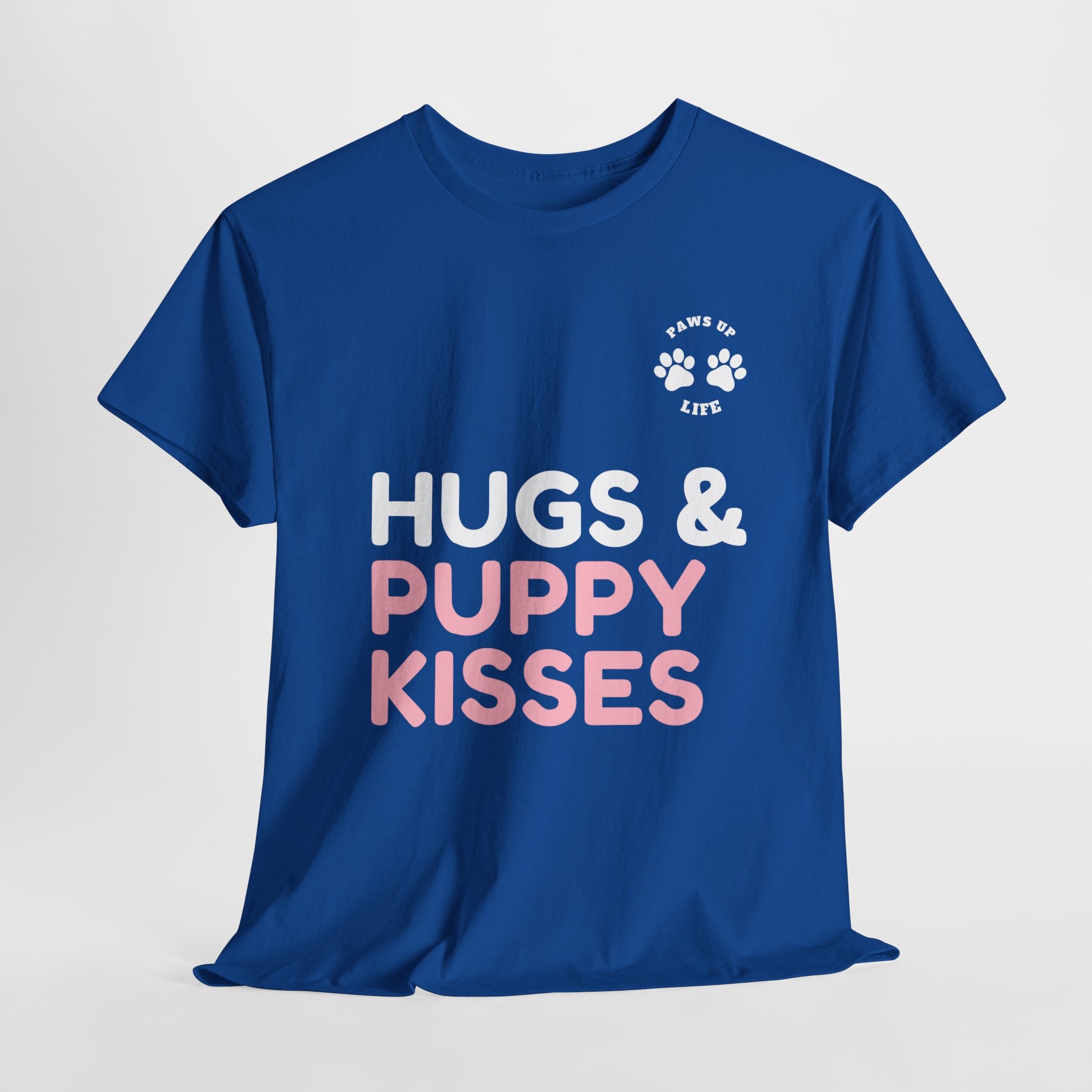 Hugs & Puppy Kisses Dog Mom or Dad Unisex T-Shirt - Gifts for Pet-Loving Parents |Unisex Heavy Cotton GildanTee