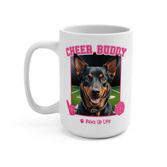 Australian Kelpie Cheer Buddy Cheerleading Dog 15oz Large Coffee Mug Ceramic Drinkware Tea Washable | Paws Up Life, LLC