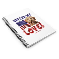 Labradoodle Dog United We Love Spiral Notebook for Office and Home - Ruled Line | Paws Up Life, LLC