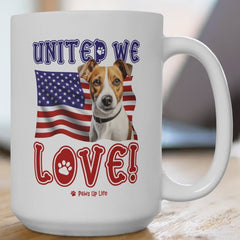 Jack Russell Dog United We Love 15oz Large Coffee Mug Ceramic Drinkware Tea Washable | Paws Up Life, LLC