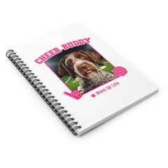 German Wirehaired Pointer Football Cheer Buddy Cheerleading Dog Spiral Notebook for Office and Home - Ruled Line | Paws Up Life, LLC