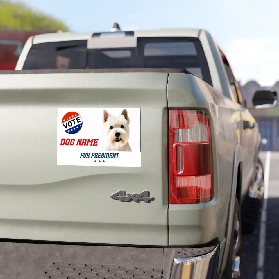 Magnet | Vote for My Dog Campaign Personalized Car Bumper Fridge Magnet