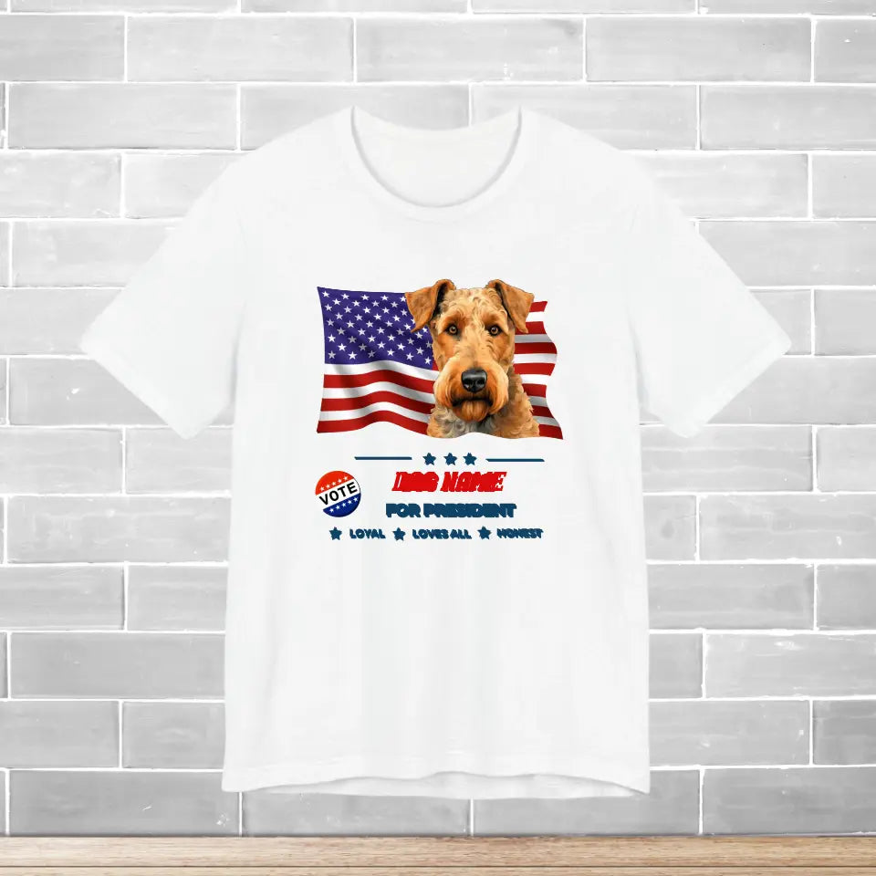 T-Shirt | Vote For My Dog Campaign Personalized TShirt Tee - White