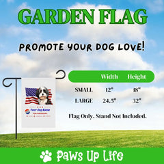 Garden Flag | Vote for My Dog Personalized Campaign Garden Flag - 2 Sizes to Choose From