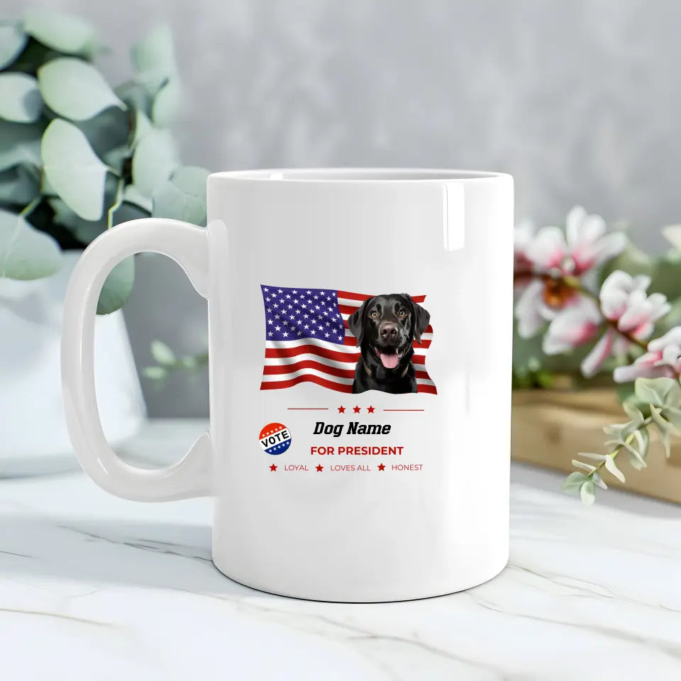 20oz Mug | Vote for My Dog Personalized Campaign Jumbo 20oz Coffee Mug