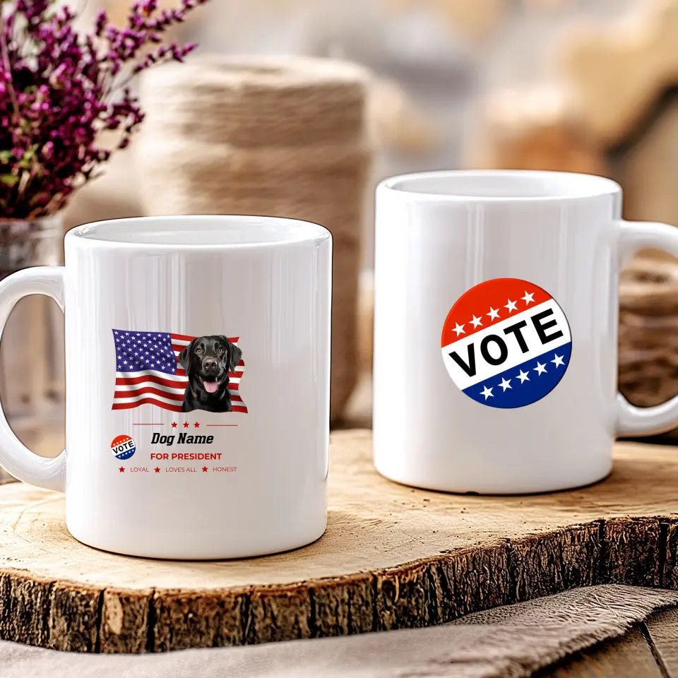 20oz Mug | Vote for My Dog Personalized Campaign Jumbo 20oz Coffee Mug