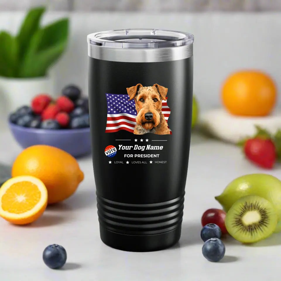 Tumbler | Vote for My Dog Personalized Campaign 20oz Ring Neck Tumbler