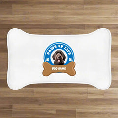 Puppy Dog Feeding Mat | Personalized Bone Shaped Pet Mat by Paws Up Life