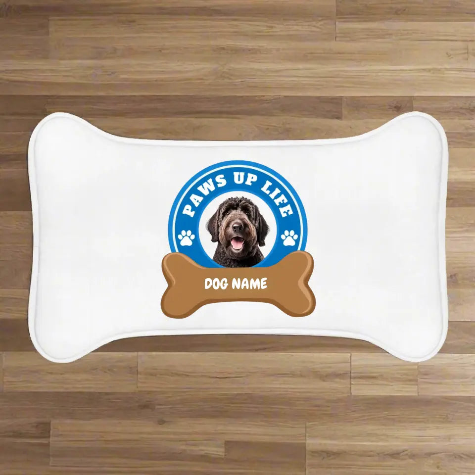 Puppy Dog Feeding Mat | Personalized Bone Shaped Pet Mat by Paws Up Life