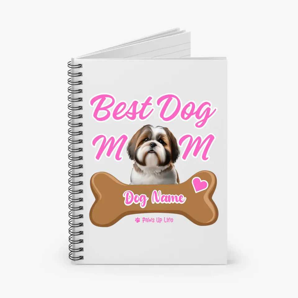 Notebook | Dog Mom Personalized Notebook Spiral Bound 6" x 8"