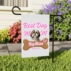 Garden Flag | Dog Mom Personalized Outdoor Garden Flag - 2 Sizes to Choose From