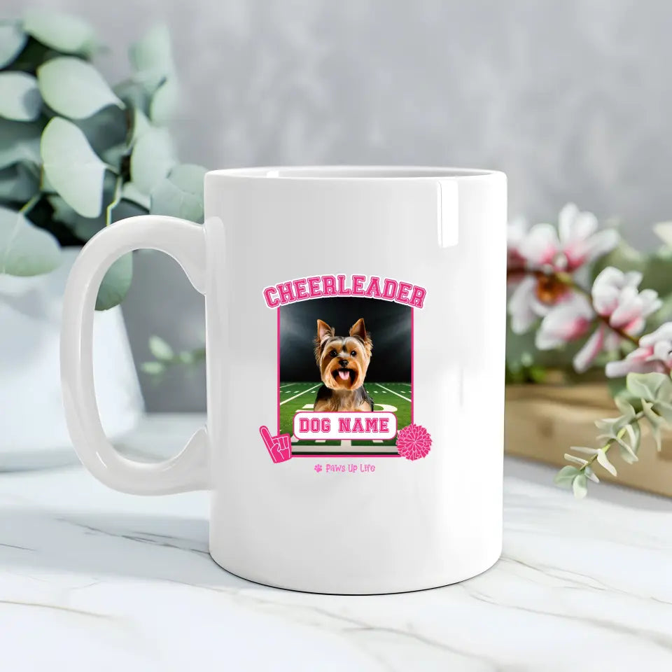 Jumbo Coffee Mug | Cheerleader Dog Personalized 20oz Coffee Cup Pet Gift