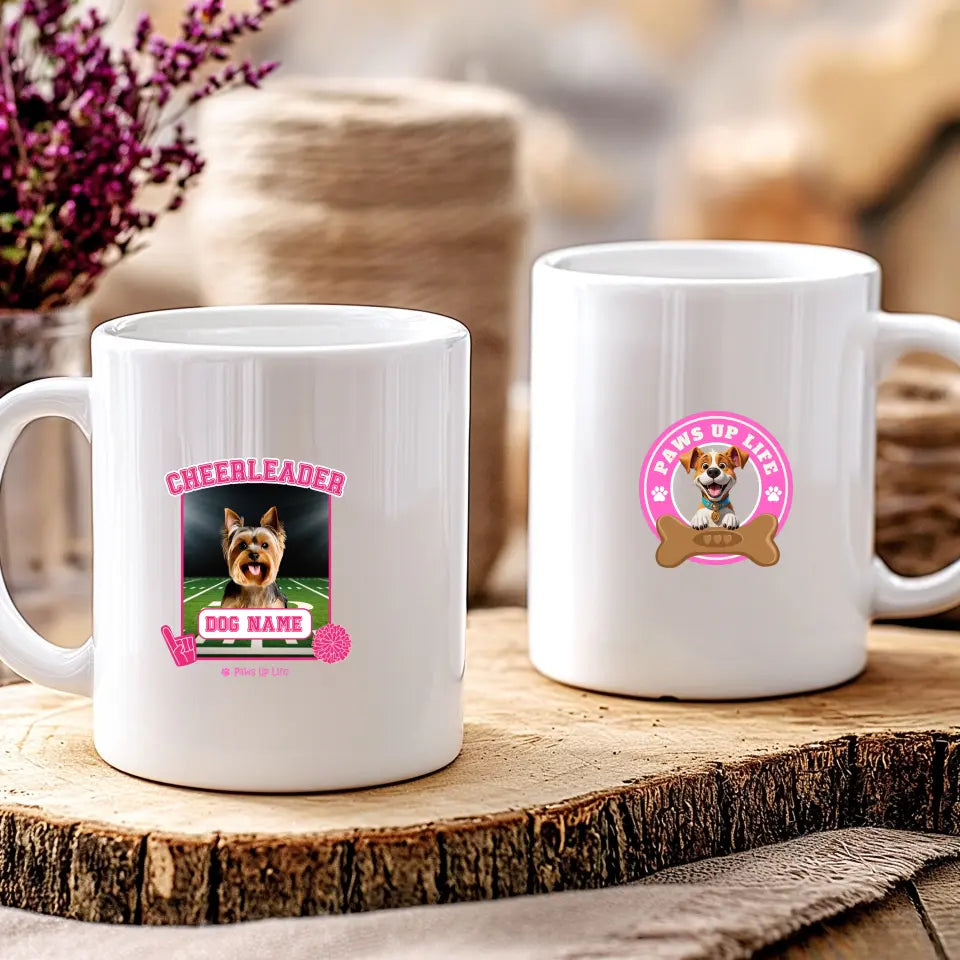 Jumbo Coffee Mug | Cheerleader Dog Personalized 20oz Coffee Cup Pet Gift