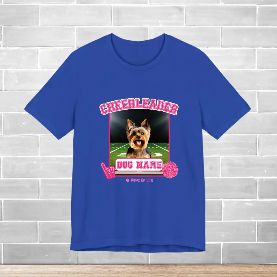 TShirt | Cheerleader Dog Personalized Jersey T-Shirt Tee for Puppy Pet Cheer