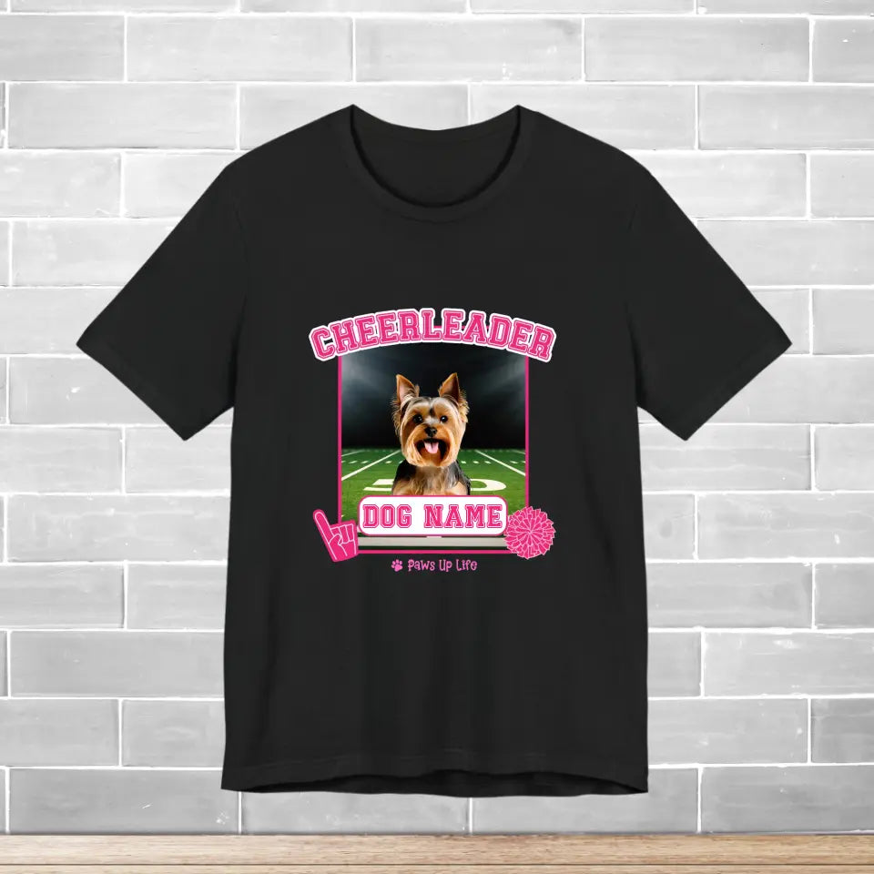 TShirt | Cheerleader Dog Personalized Jersey T-Shirt Tee for Puppy Pet Cheer