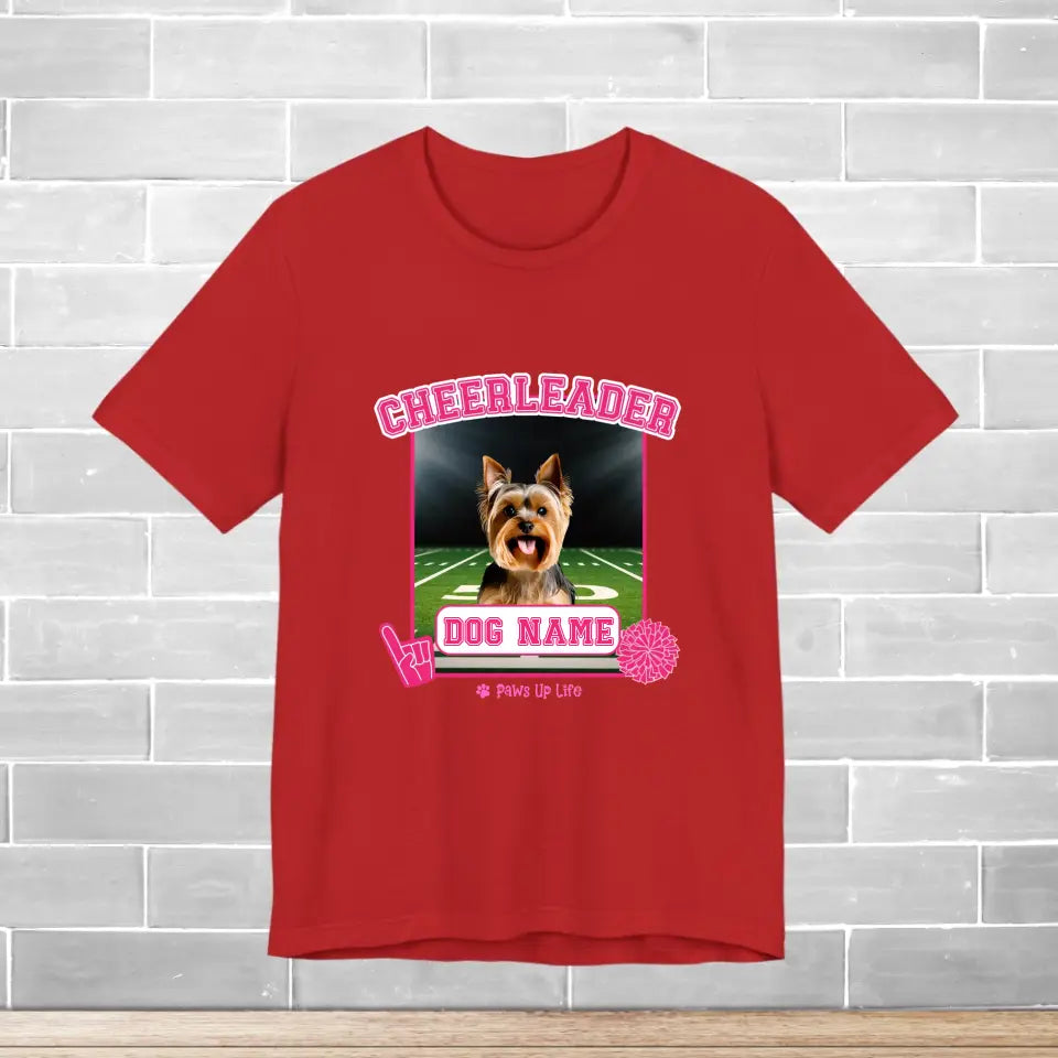 TShirt | Cheerleader Dog Personalized Jersey T-Shirt Tee for Puppy Pet Cheer