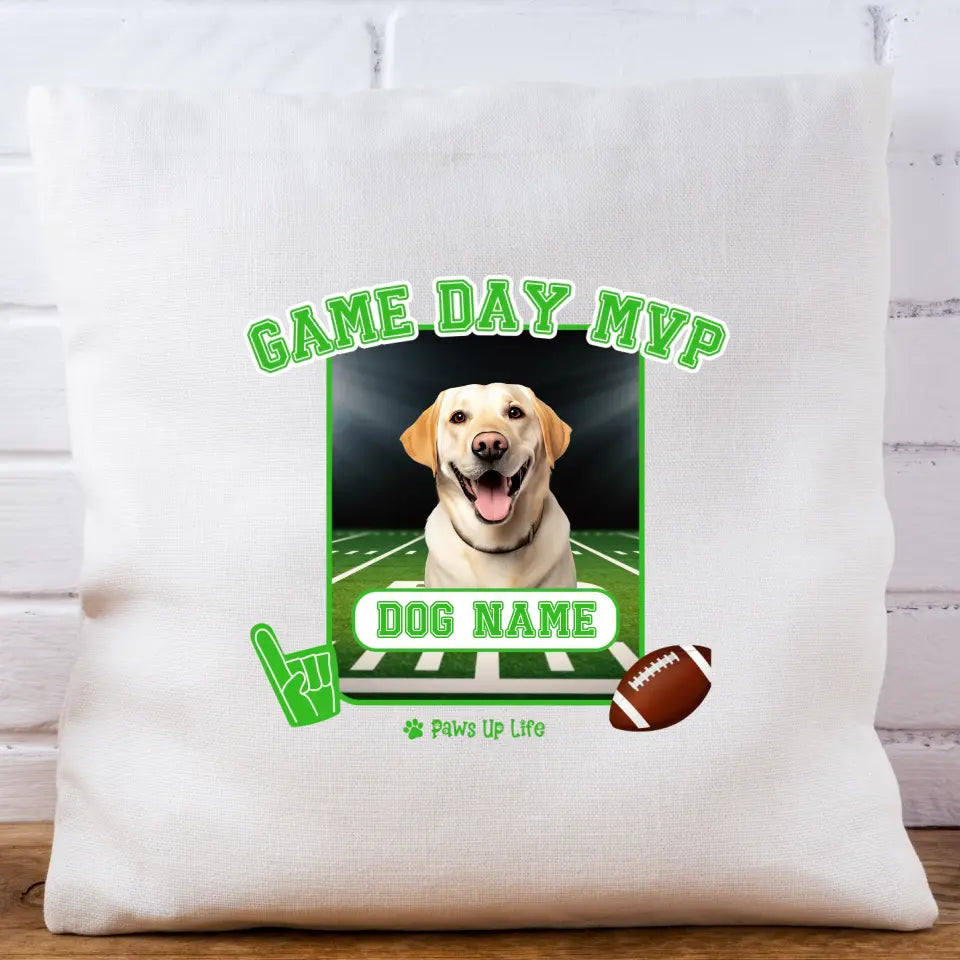 Pillow | Game Day MVP Dog Personalized Throw Pillow Square