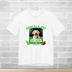 TShirt | Game Day MVP Football Dog Personalized T-Shirt Tee White