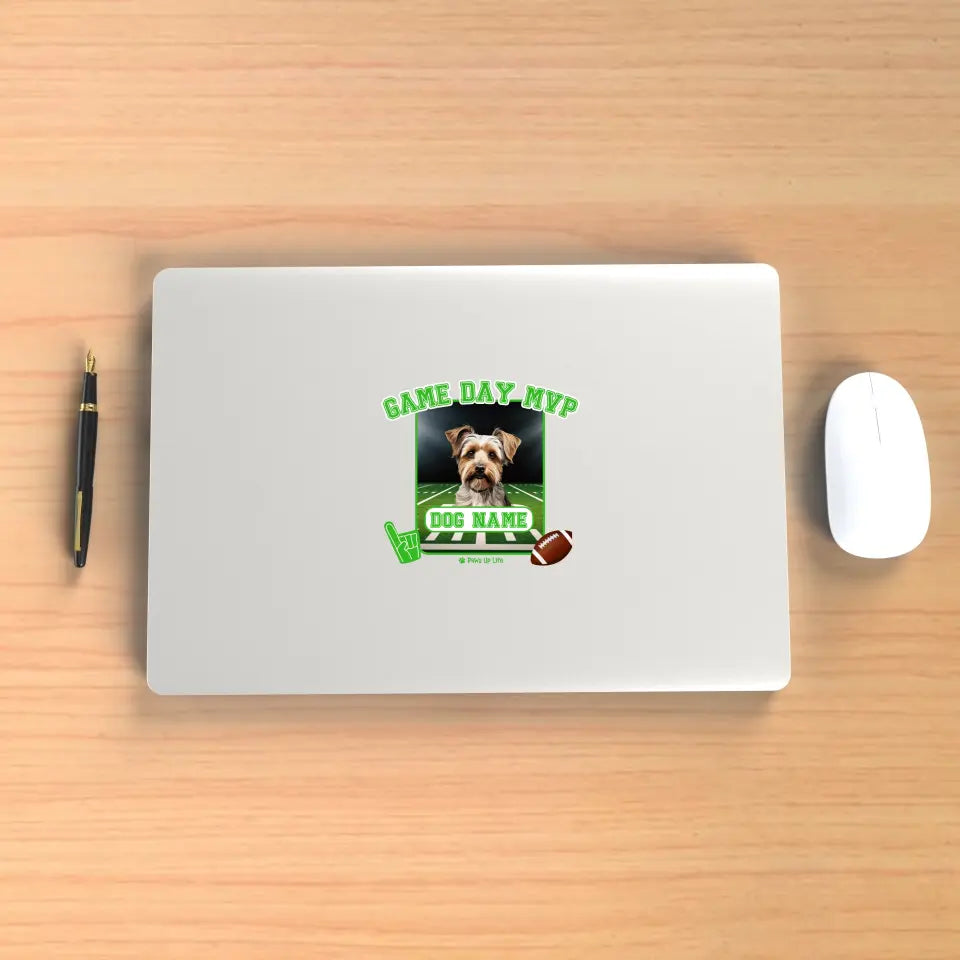 Stickers | Game Day MVP Dog Personalized Football Vinyl Stickers