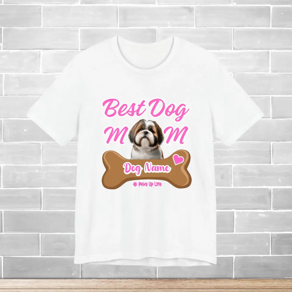 Dog Mom T-Shirt | Personalized Tee with Your Dog Name and Breed