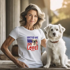 T-Shirt | United We Love Personalized Dog Breed White Tee