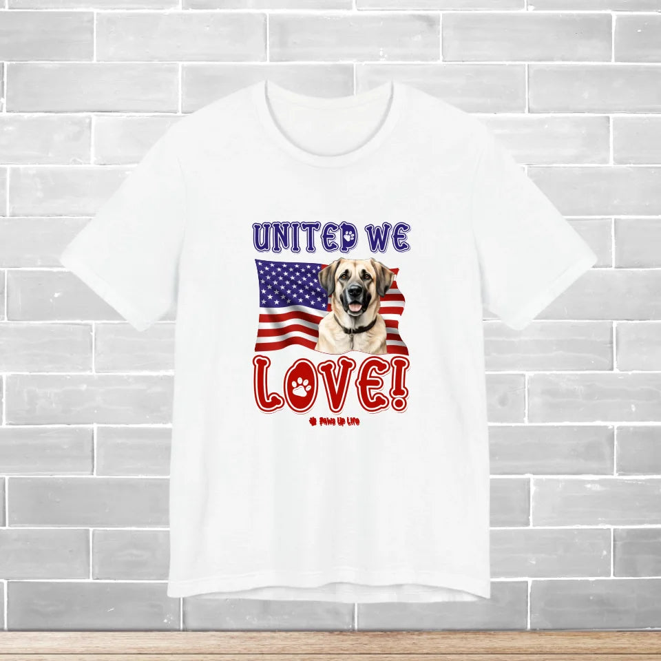 T-Shirt | United We Love Personalized Dog Breed White Tee