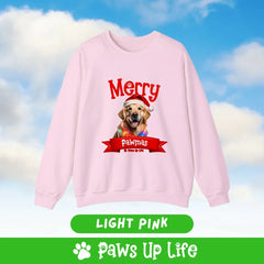 Merry Pawmas Personalized Dog Lover Sweatshirt for Dog Lover Christmas Holiday Gifts.  Over 100 Breeds. | Paws Up Life, LLC