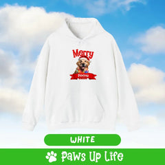 Merry Pawmas Personalized Hoodie Hooded Sweater for Dog Lover Gifts.  Over 100 Breeds. | Paws Up Life, LLC