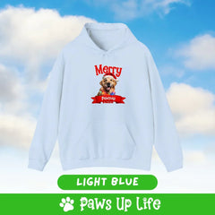 Merry Pawmas Personalized Hoodie Hooded Sweater for Dog Lover Gifts.  Over 100 Breeds. | Paws Up Life, LLC