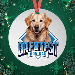 Greatest Dog Dad Personalized Ornament Christmas Holiday Gift for Him | Paws Up Life, LLC