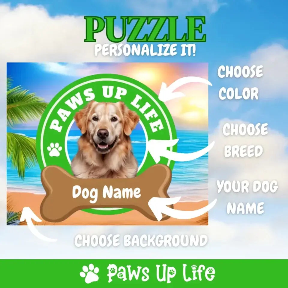 Paws Up Life Personalized Puzzles for Dog Lover Gifts | Paws Up Life, LLC