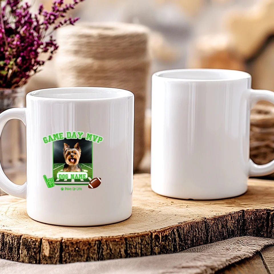 Coffee Mug | Game Day MVP Dog Personalized Football Coffee Mug Jumbo 20oz | Paws Up Life, LLC