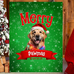 Merry Pawmas Blanket Mockup