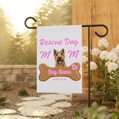 Rescue Dog Mom Garden Flag | Personalized for Dog Lover Gifts