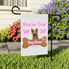 Rescue Dog Mom Garden Flag | Personalized for Dog Lover Gifts