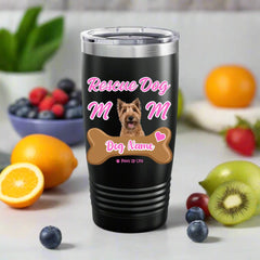 Rescue Dog Mom Tumbler | Personalized Dog Lover Gift