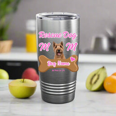 Rescue Dog Mom Tumbler | Personalized Dog Lover Gift