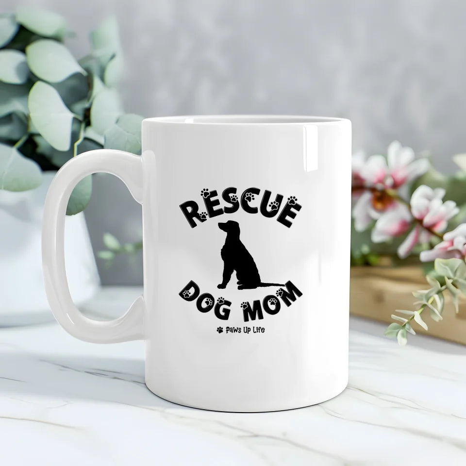 Rescue Dog Mom Coffee Mug | Personalized Dog Lover Adoption Gift