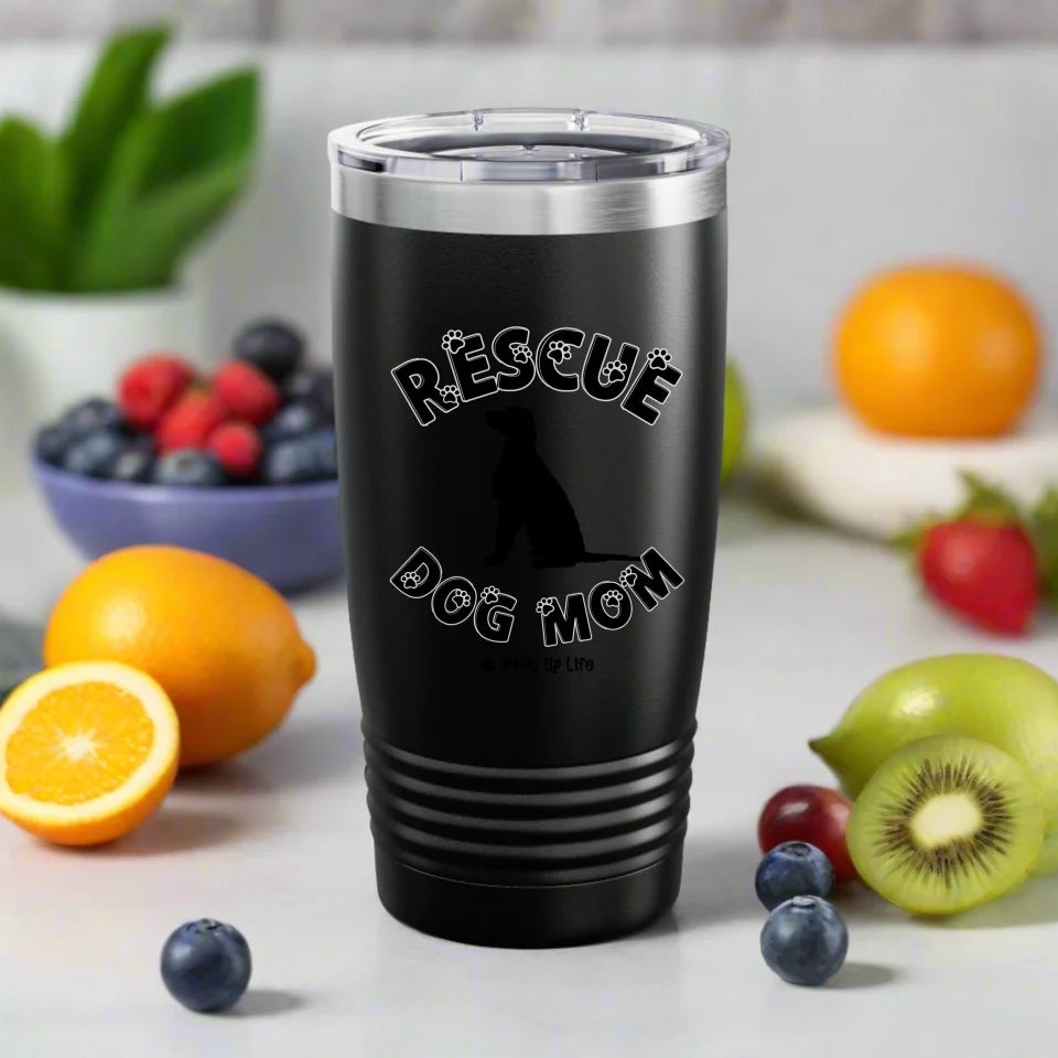 Rescue Dog Mom Tumbler | Personalized Custom Dog Lover Gift