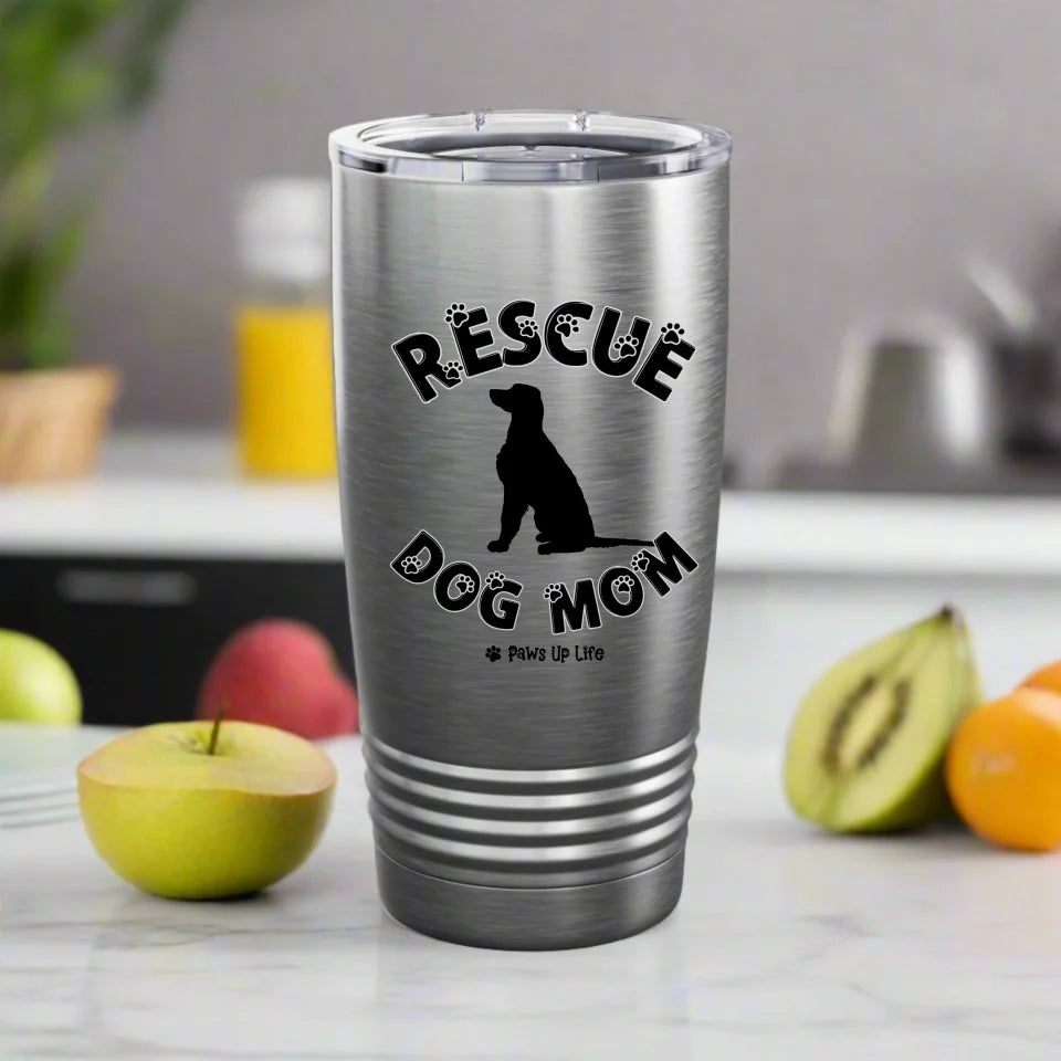 Rescue Dog Mom Tumbler | Personalized Custom Dog Lover Gift