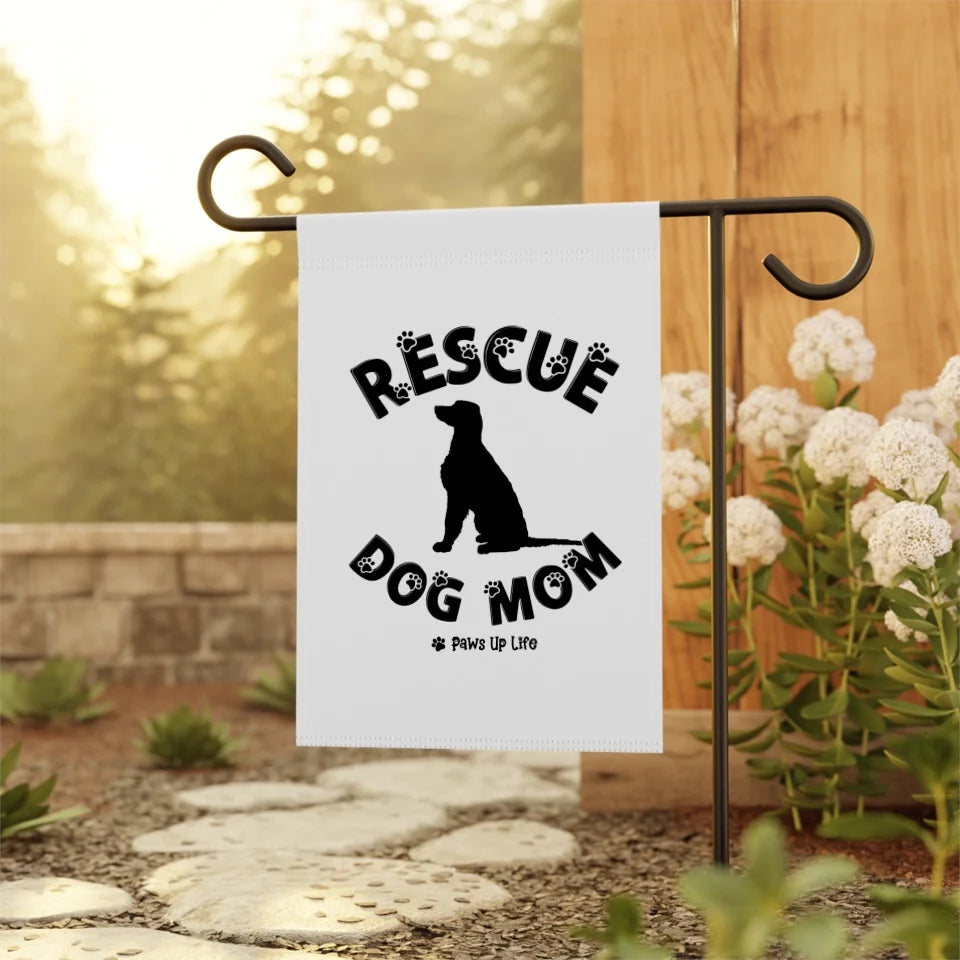 Rescue Dog Mom Garden Flag | Personalized Custom Dog Lover Gift