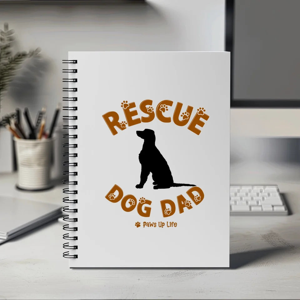 Rescue Dog Dad Notebook | Personalized Dog Lover Adoption Gift