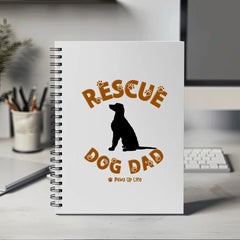 Rescue Dog Dad Notebook | Personalized Dog Lover Adoption Gift