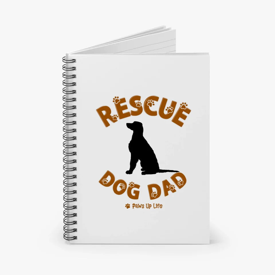 Rescue Dog Dad Notebook | Personalized Dog Lover Adoption Gift