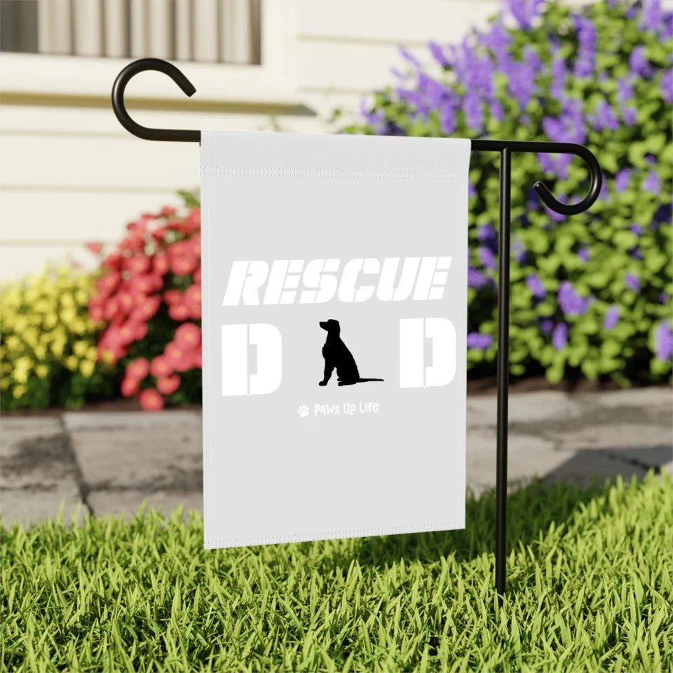 Rescue Dog Dad Outdoor Banner Flag | Personalized Dog Lover Adoption Gift