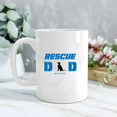 Rescue Dog Dad Coffee Mug | Personalized Dog Lover Adoption Gift