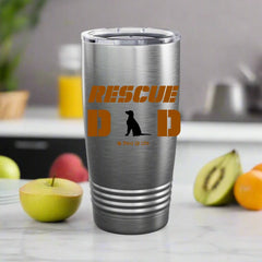 Rescue Dog Dad Tumbler Cup | Personalized Dog Lover Adoption Gift