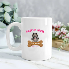 Rescue Dog Mom Coffee Mug | Personalized Dog Lover Adoption Gift